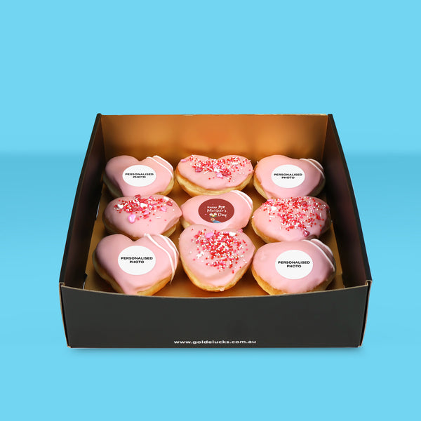 Personalised Mother's Day Heart Donut Box