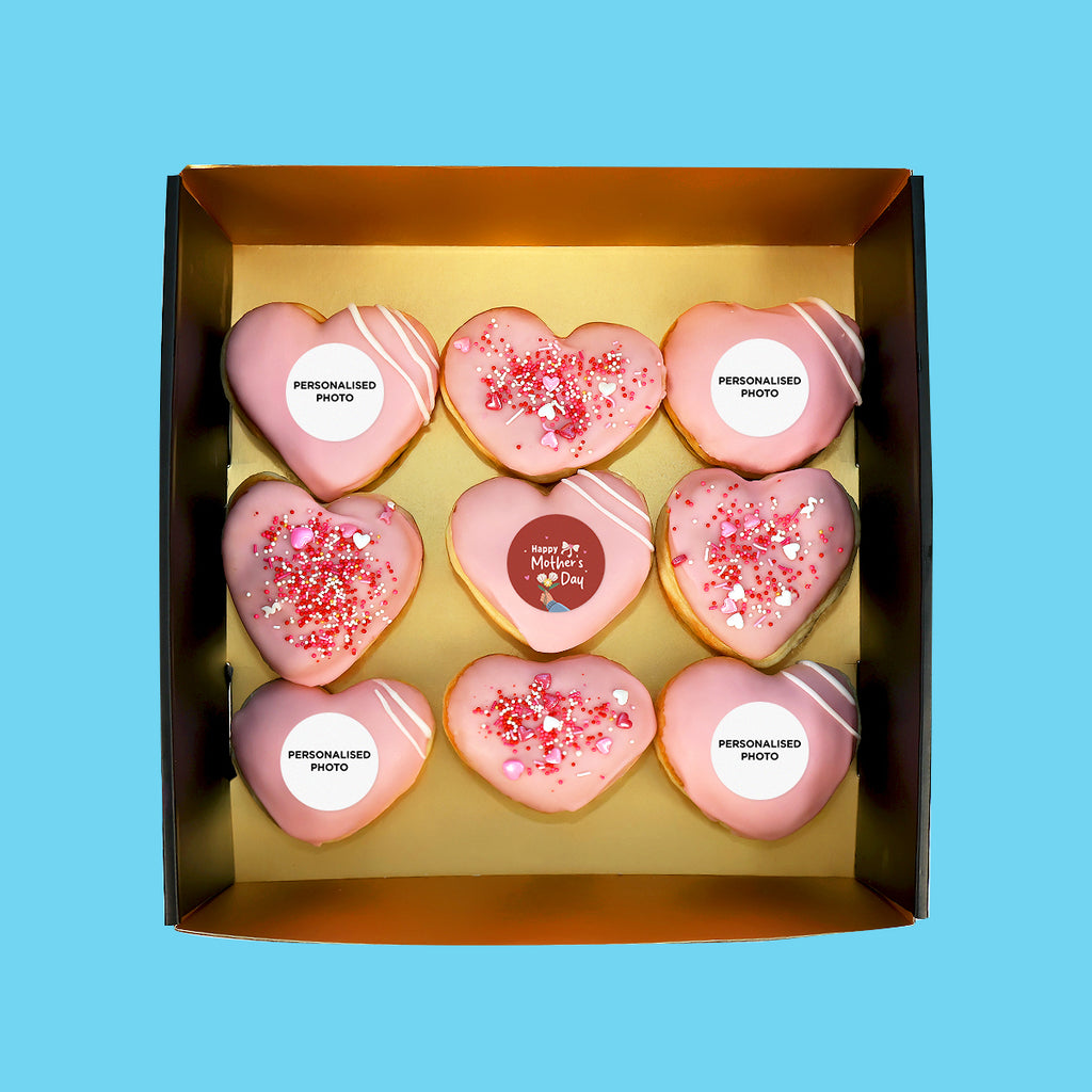 Personalised Mother's Day Heart Donut Box