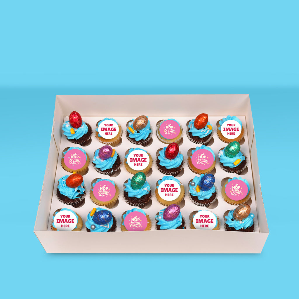 Personalised Hop Into Easter Mini Cupcakes