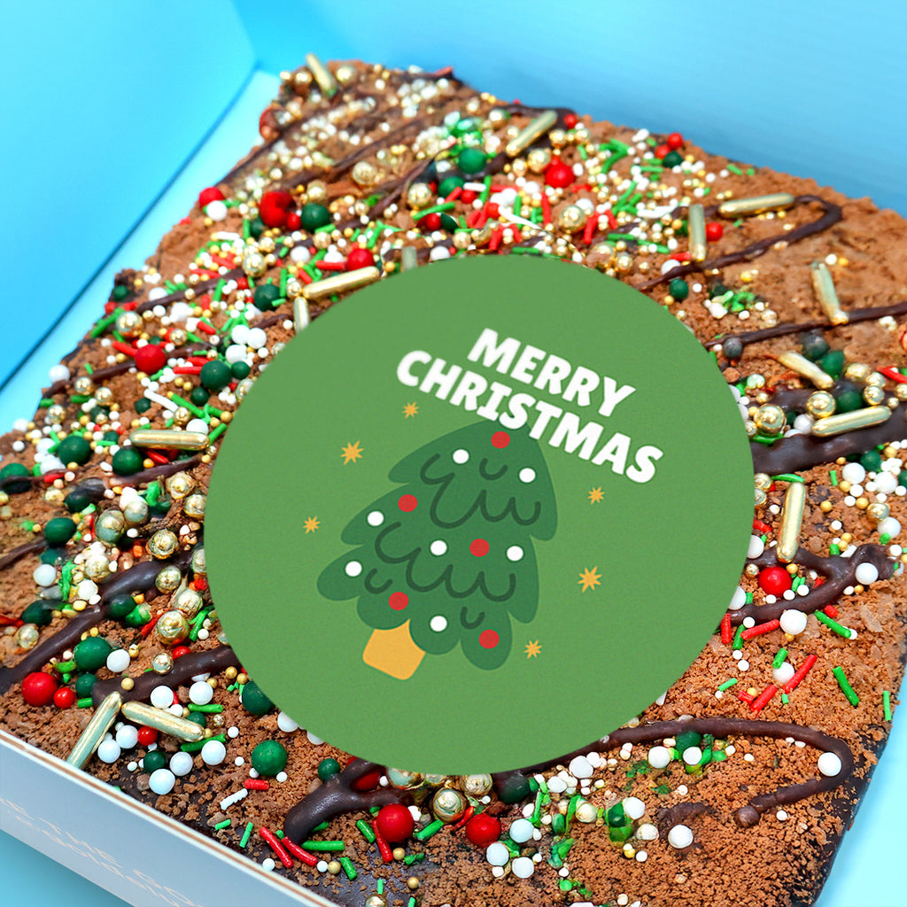 Merry Christmas Loaded Brownie
