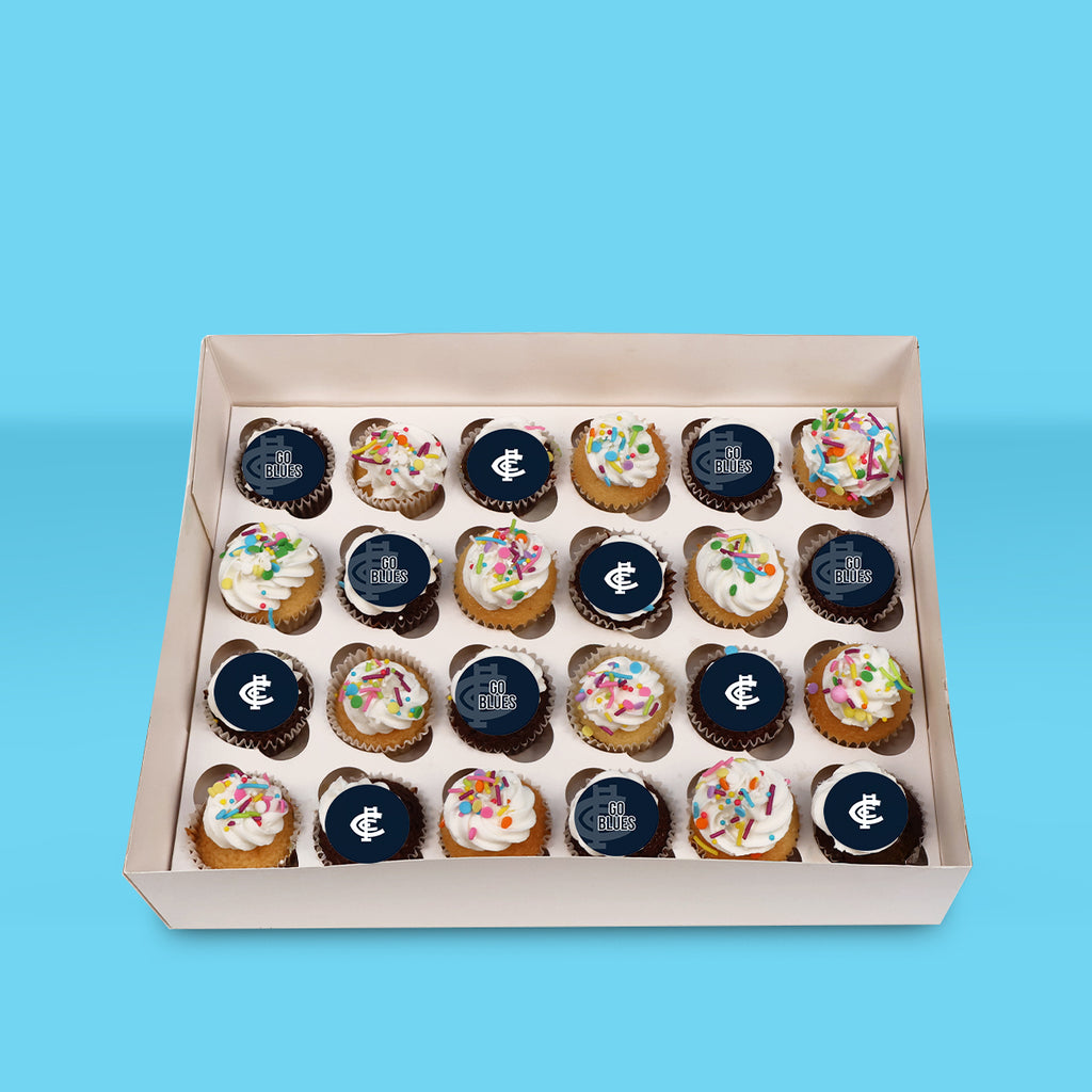 Mini Carlton Blues Cupcakes