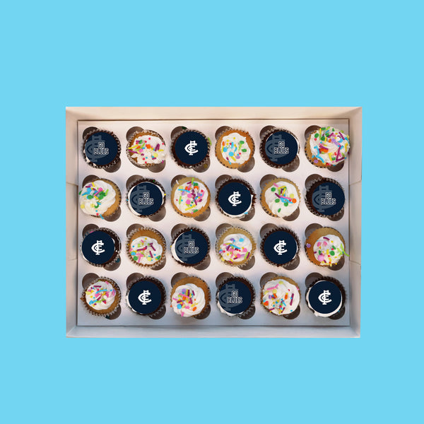 Mini Carlton Blues Cupcakes