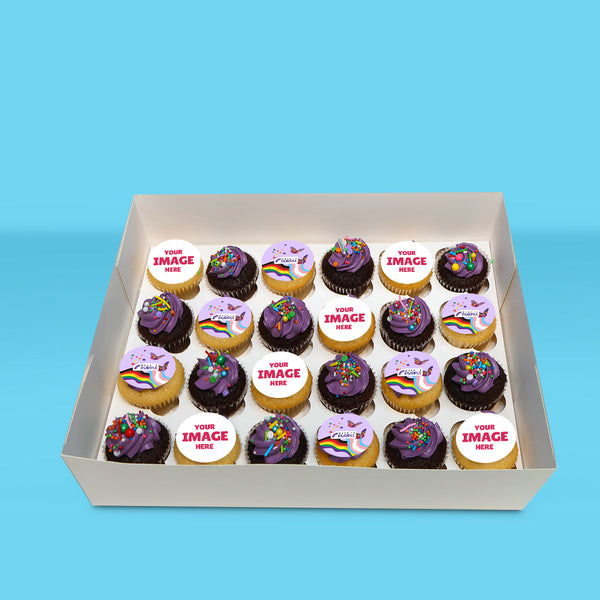 Personalised Mini Colours of Courage Cupcakes - Goldelucks 