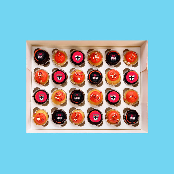 Mini Melbourne Demons Cupcakes - Goldelucks 
