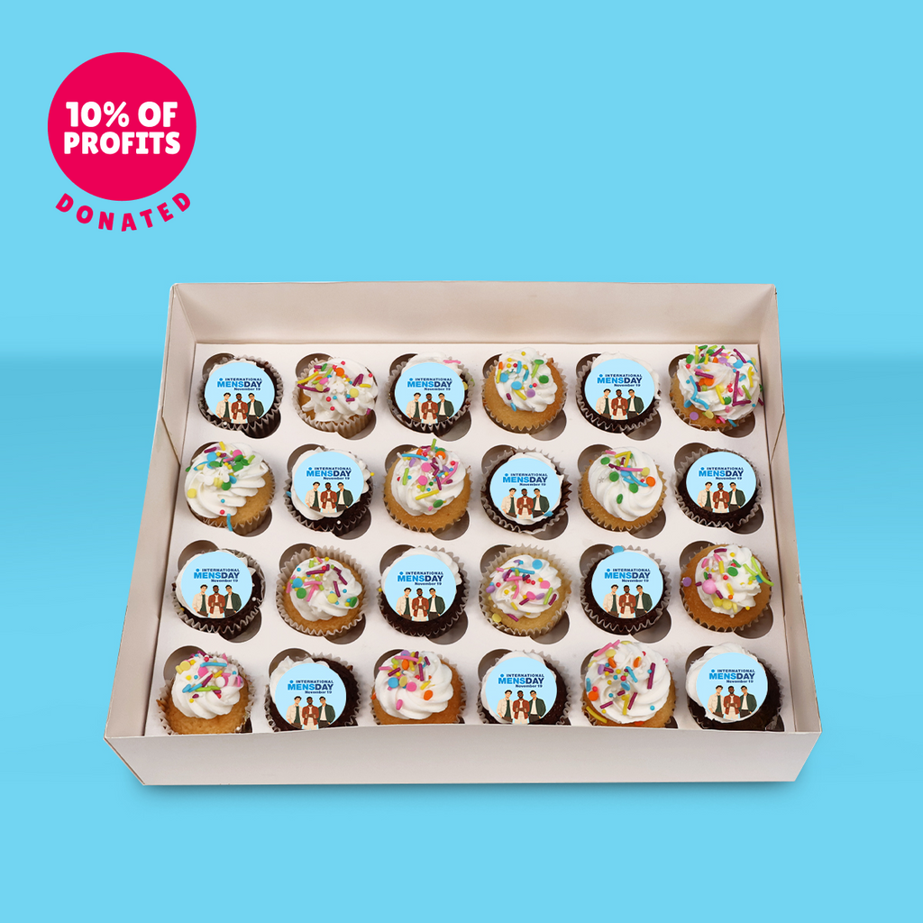 Mini International Men's Day Cupcakes