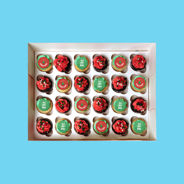 Mini Merry Christmas Cupcakes - Goldelucks 