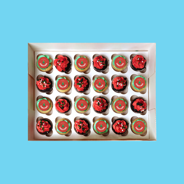 Mini Happy Holiday Cupcakes - Goldelucks 