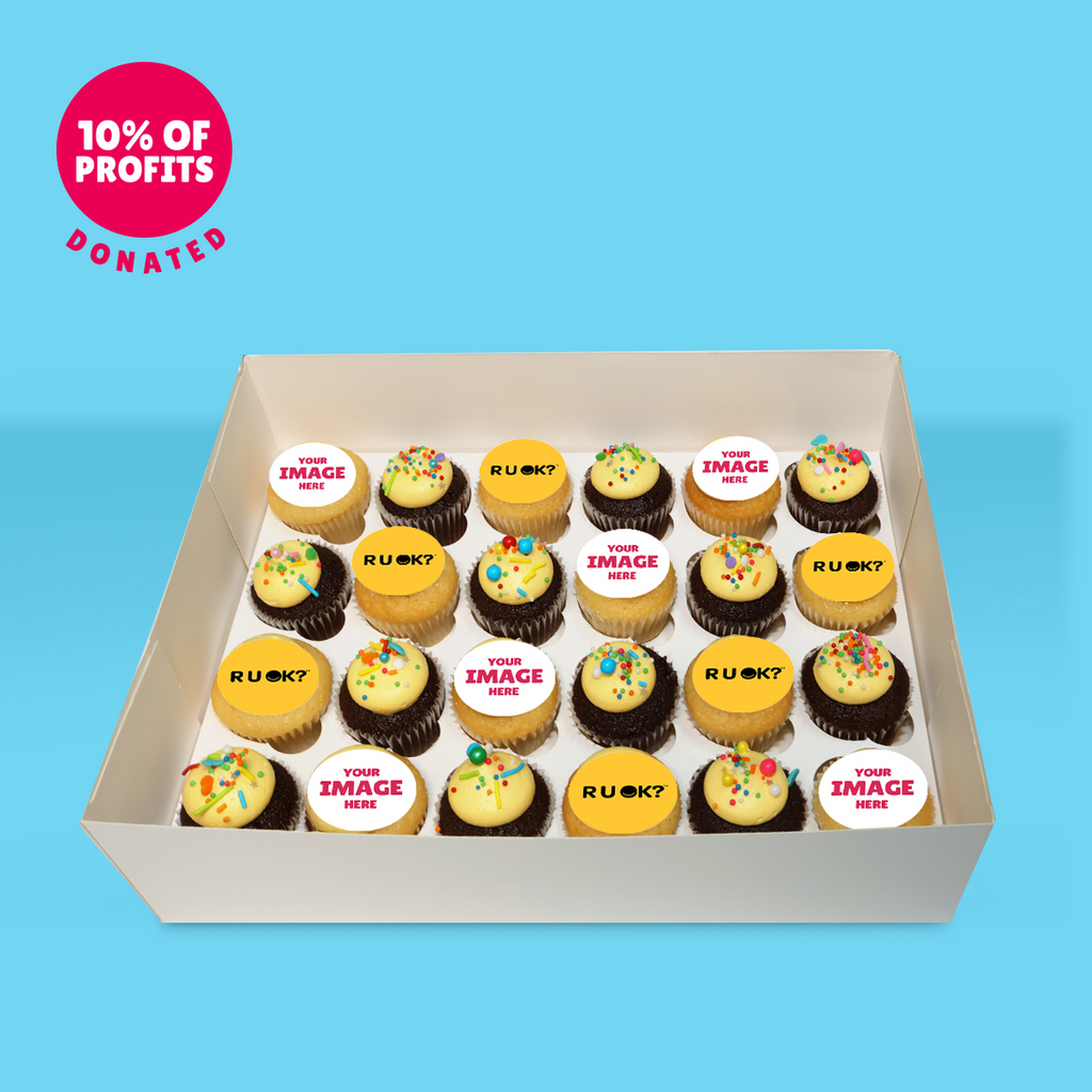 Mini Personalised R U OK? Cupcakes
