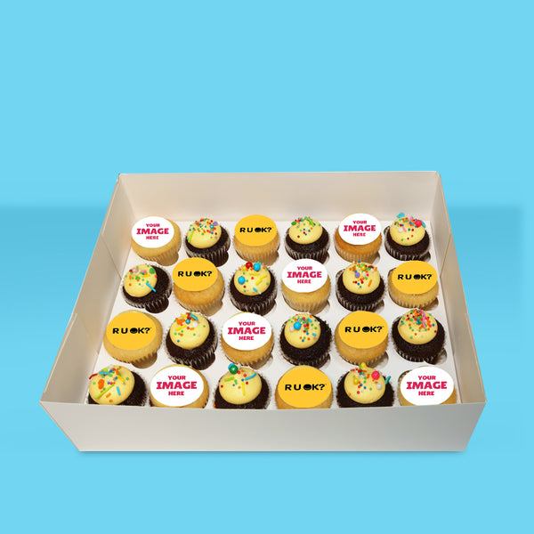 Mini Personalised R U OK? Cupcakes