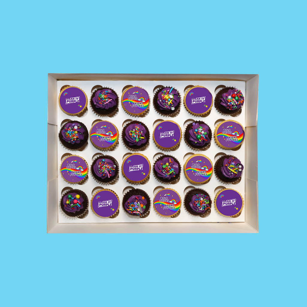 Mini Wear It Purple Cupcakes