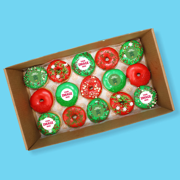Personalised Happy Holidays Donut Box