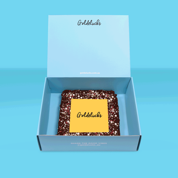 Personalised Gold Sprinkles Loaded Brownie