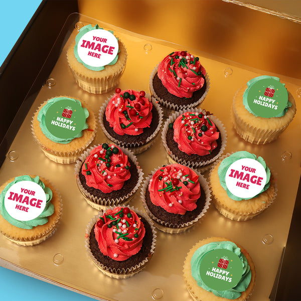 Personalised Happy Holiday Cupcakes
