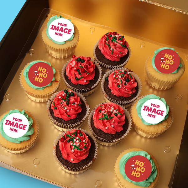 Personalised Ho Ho Ho Cupcakes