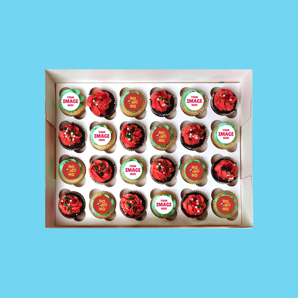 Personalised Mini Ho Ho Ho Cupcakes