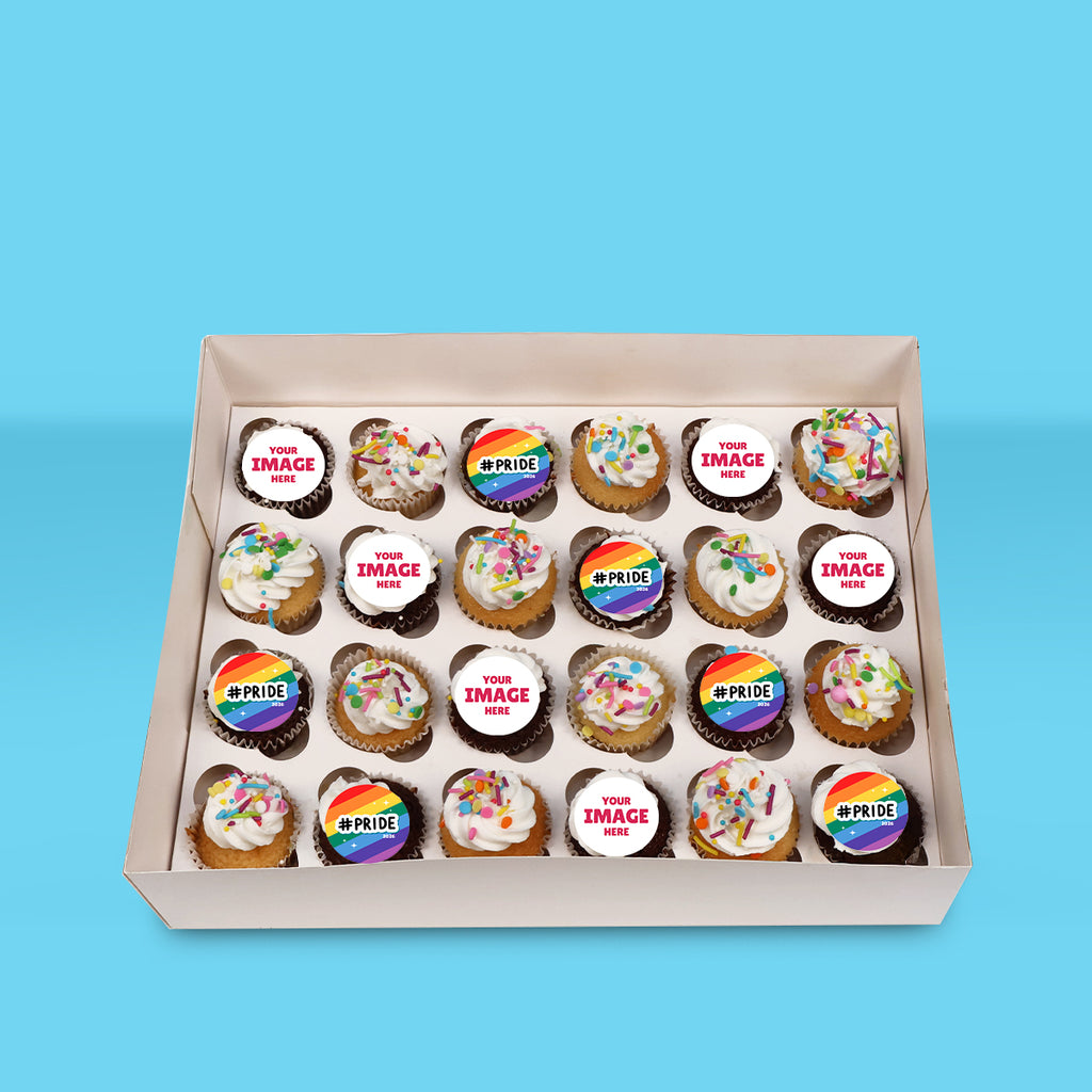 Personalised Mini Pride Cupcakes
