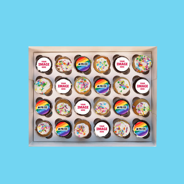 Personalised Mini Pride Cupcakes