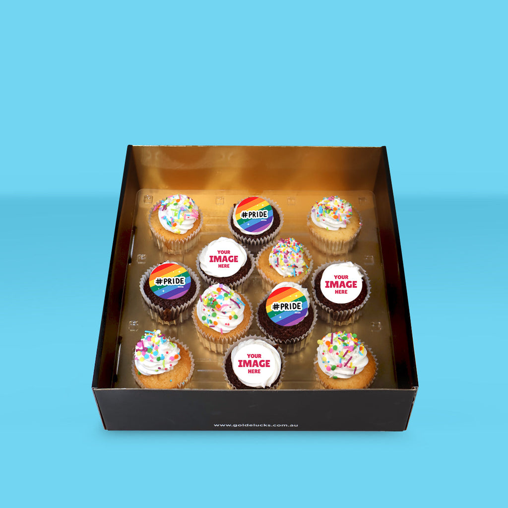 Personalised Vegan Pride Cupcakes - Goldelucks 