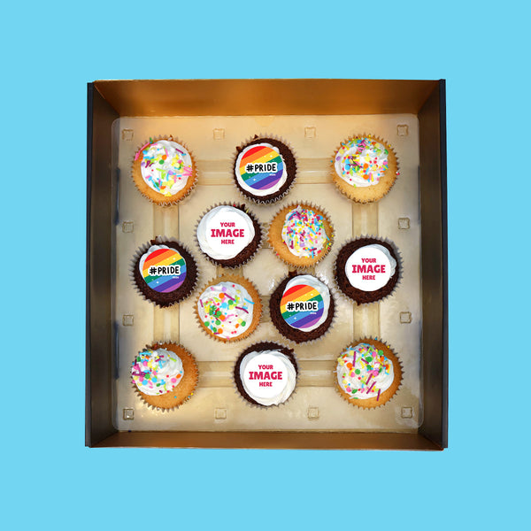 Personalised Vegan Pride Cupcakes - Goldelucks 