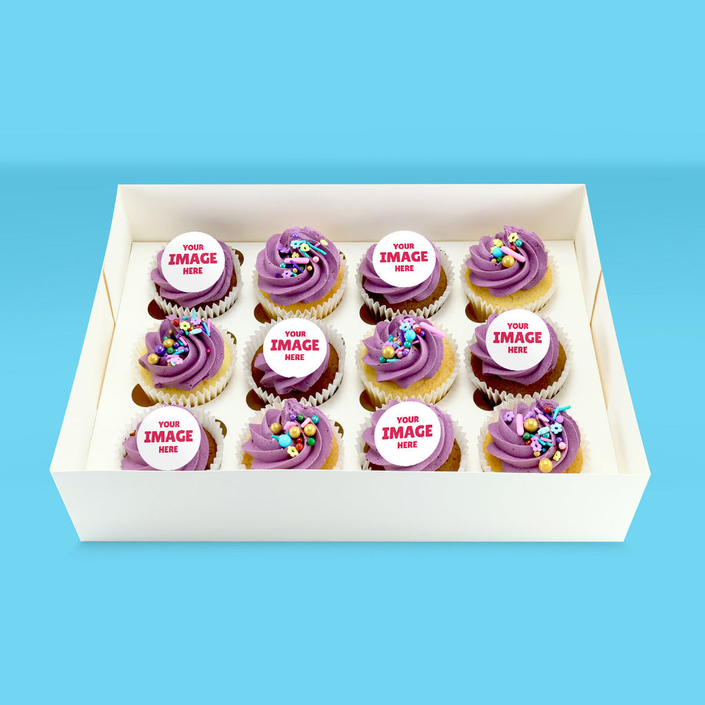 Personalised Rainbow Cupcakes - Goldelucks 