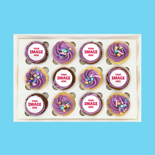 Personalised Rainbow Cupcakes - Goldelucks 