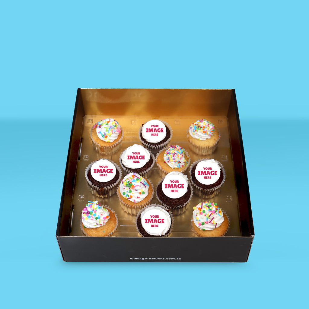 Personalised Rainbow Cupcakes