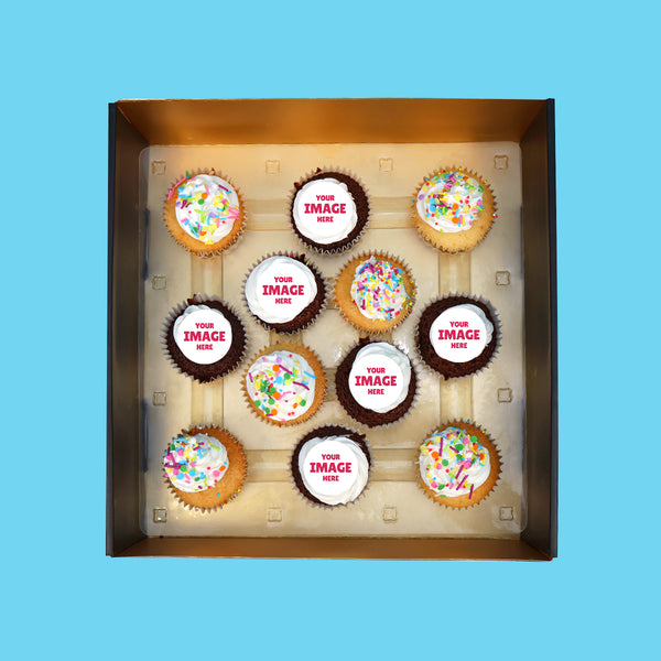 Personalised Rainbow Cupcakes