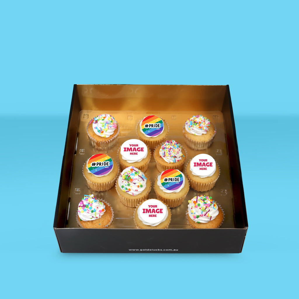 Personalised Vegan Pride Cupcakes
