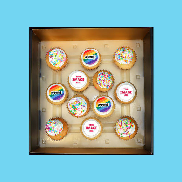 Personalised Vegan Pride Cupcakes