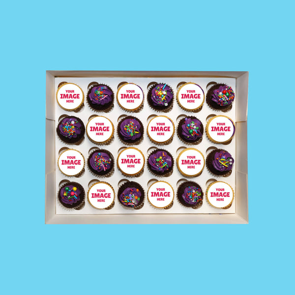 Personalised Mini Yellow Cupcakes - Goldelucks 