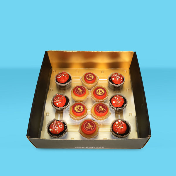 Red Lunar New Year Cupcakes (Prosperity) - Goldelucks 