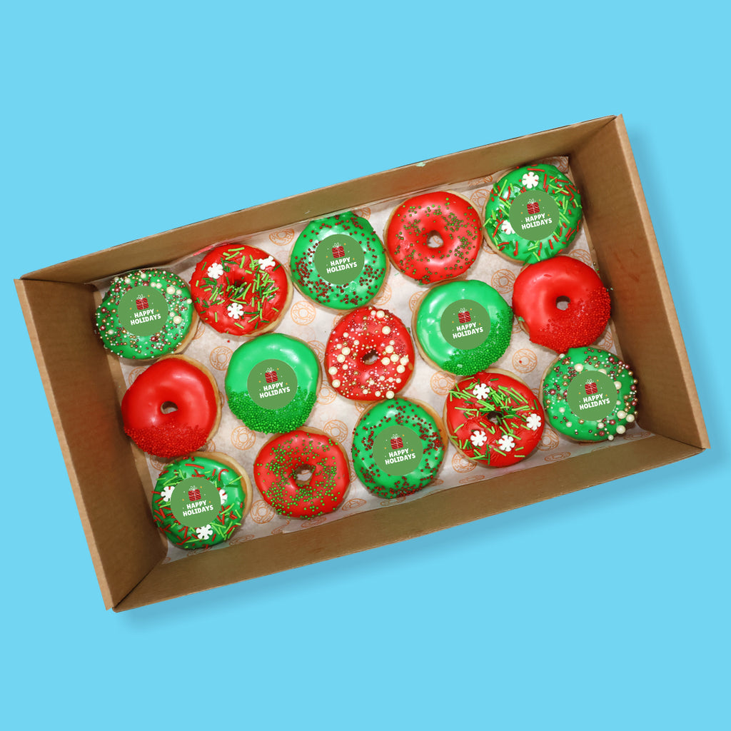 Happy Holidays Donut Box