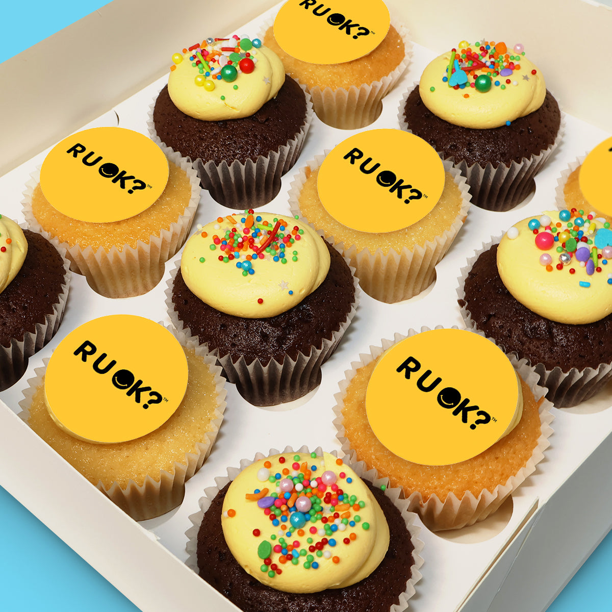 R U OK? Day 2026 Cupcakes | Bulk Packs – Goldelucks