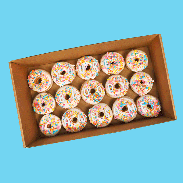 You're Bloody Awesome Letter Donuts
