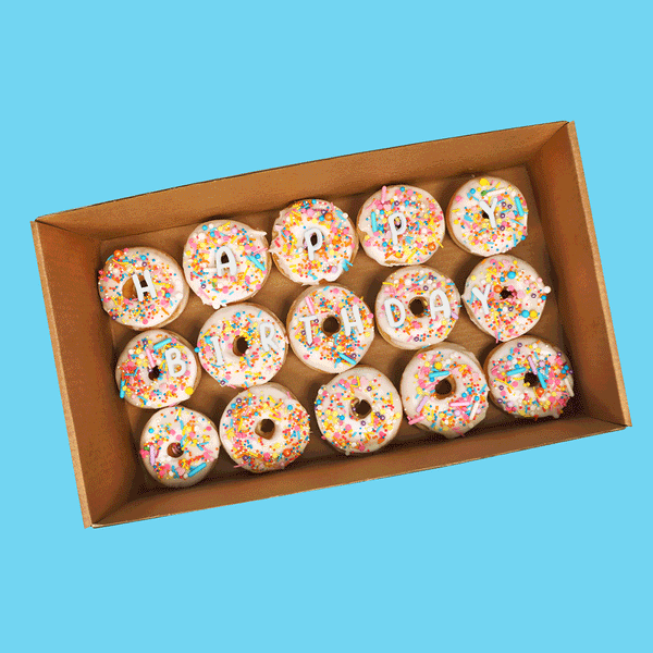 Happy Birthday Letter Donuts