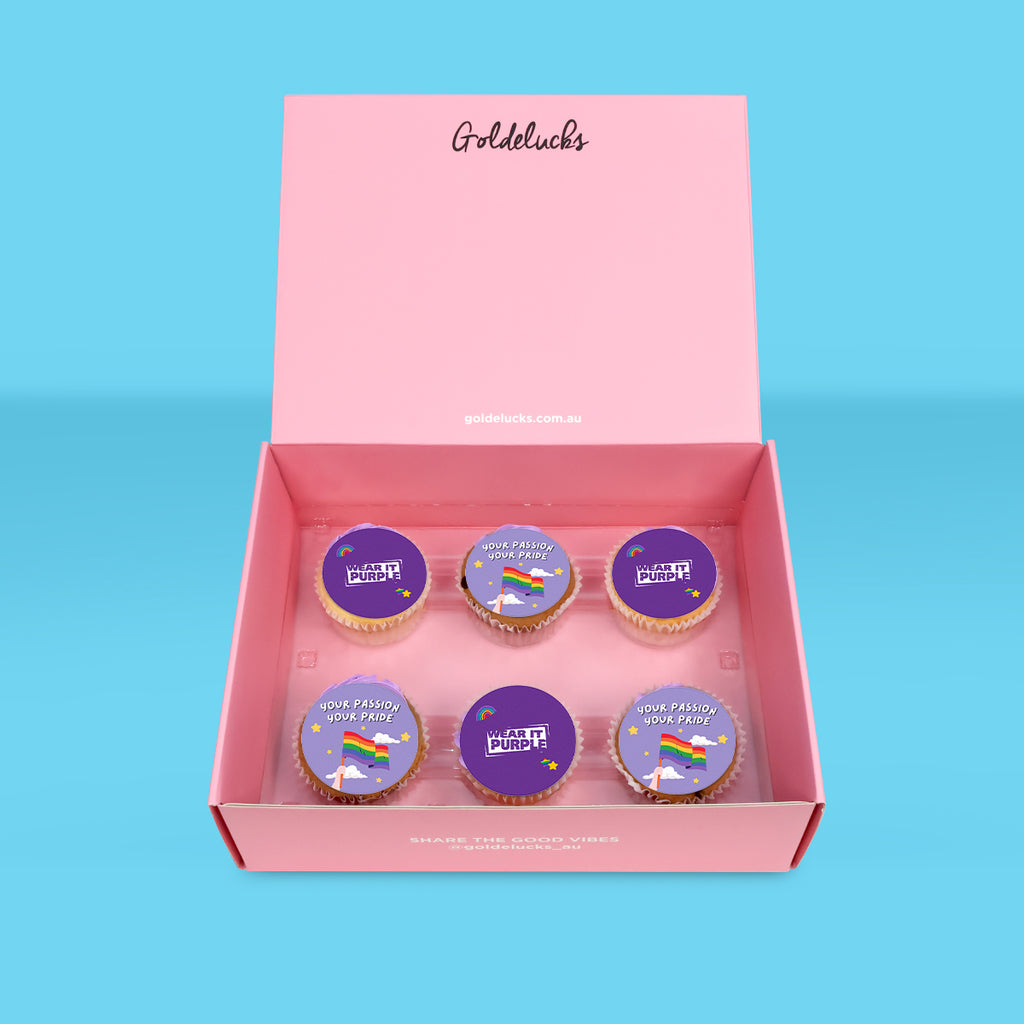 Wear It Purple Cupcakes with Filling - AUS WIDE