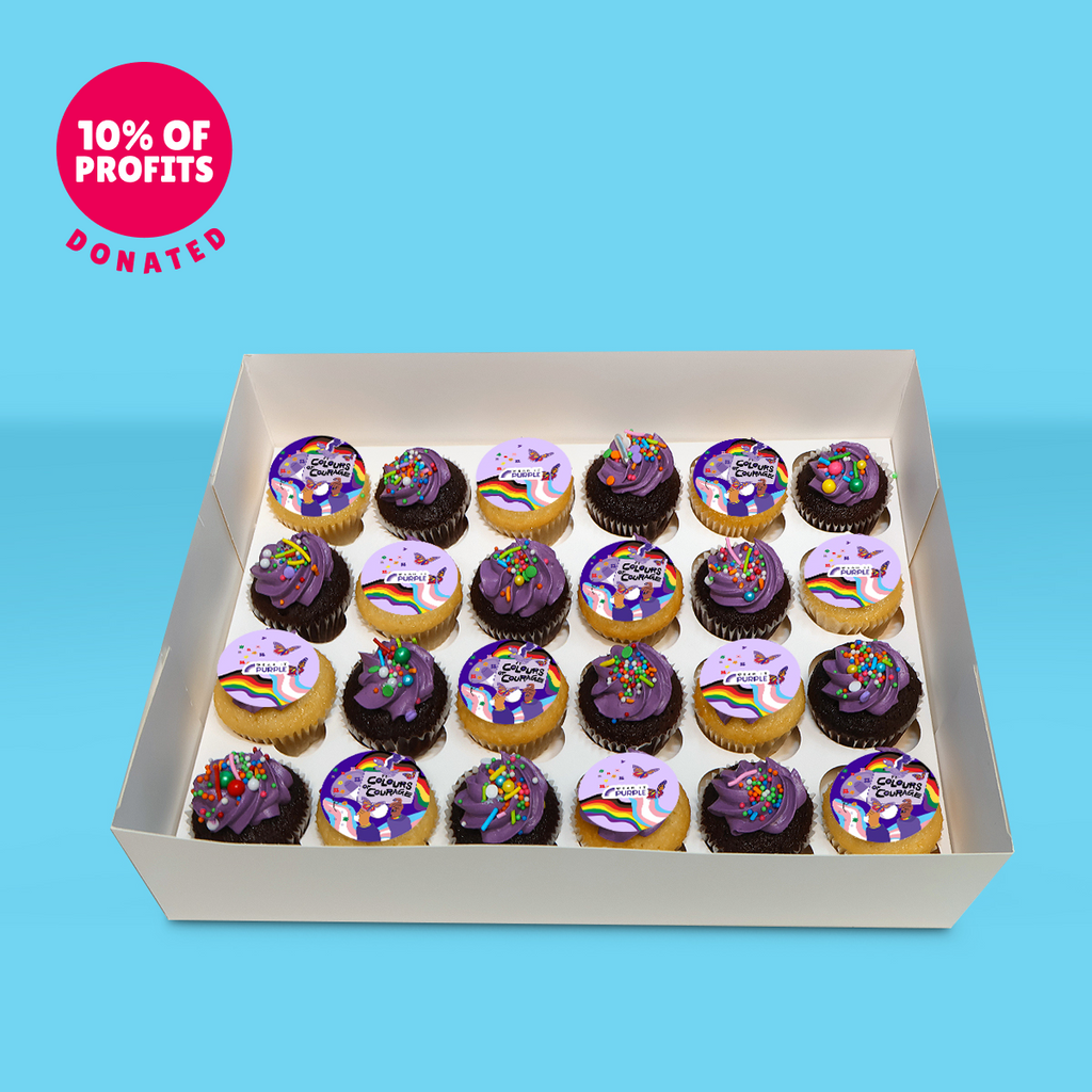 Mini Wear It Purple Cupcakes