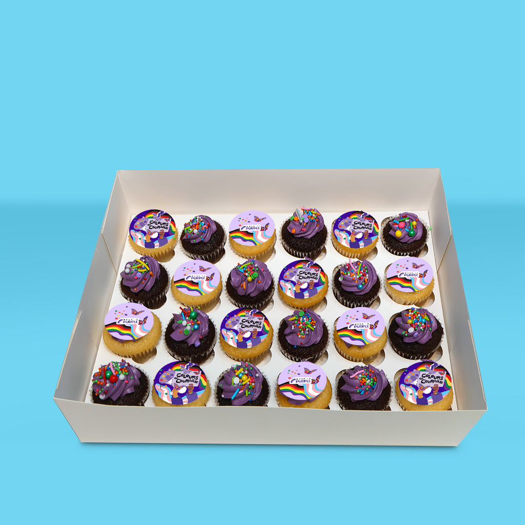 Mini Wear It Purple Cupcakes