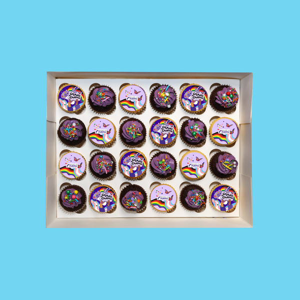 Mini Wear It Purple Cupcakes
