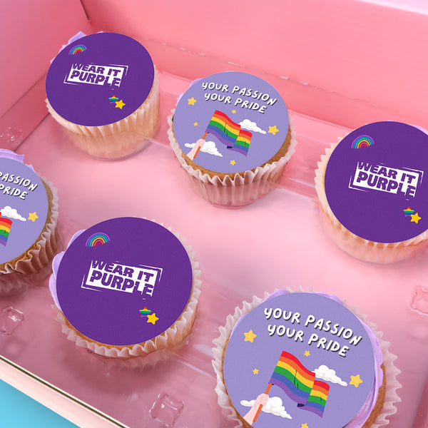 Wear It Purple Cupcakes with Filling - AUS WIDE