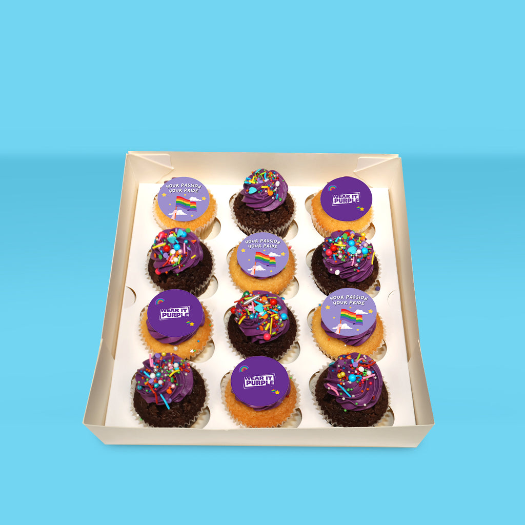 VEGAN Wear It Purple Cupcakes