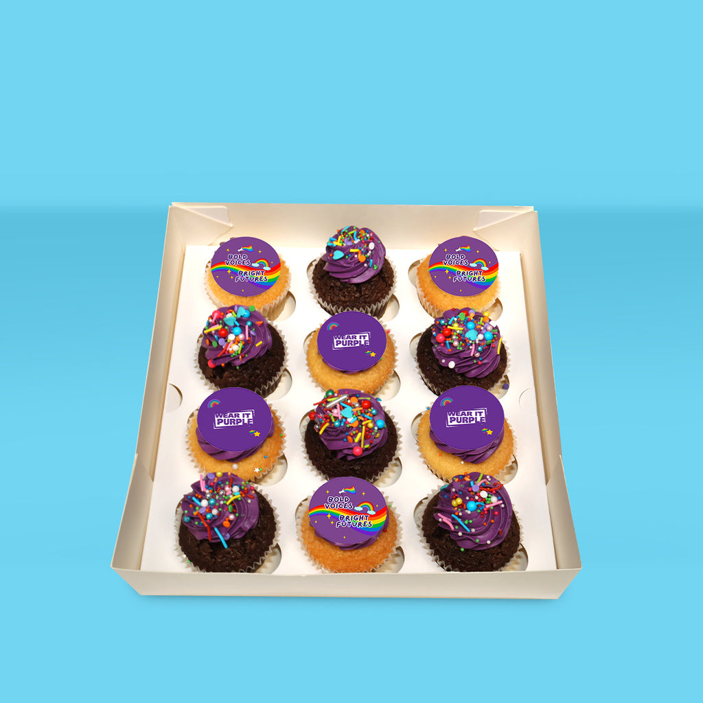 VEGAN Wear It Purple Cupcakes