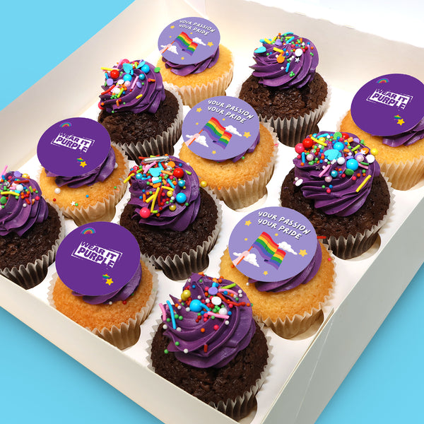 VEGAN Wear It Purple Cupcakes