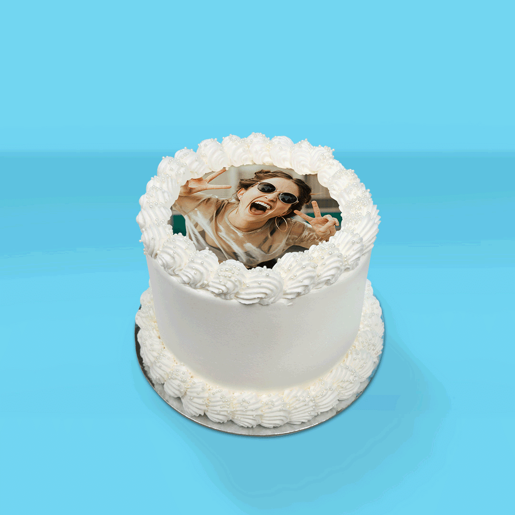 Personalised White Vanilla Cake