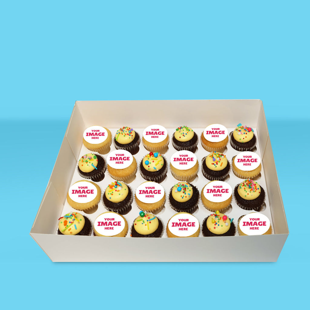 Personalised Mini Red Cupcakes - Goldelucks 