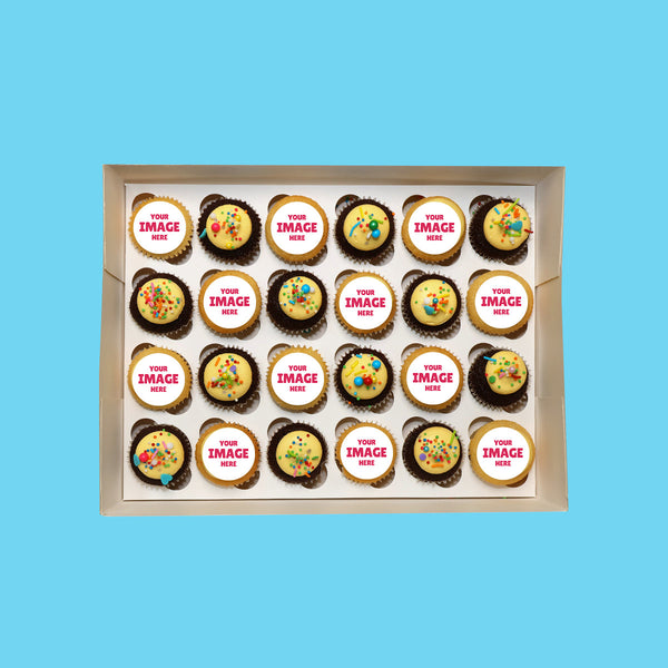 Personalised Mini Red Cupcakes - Goldelucks 